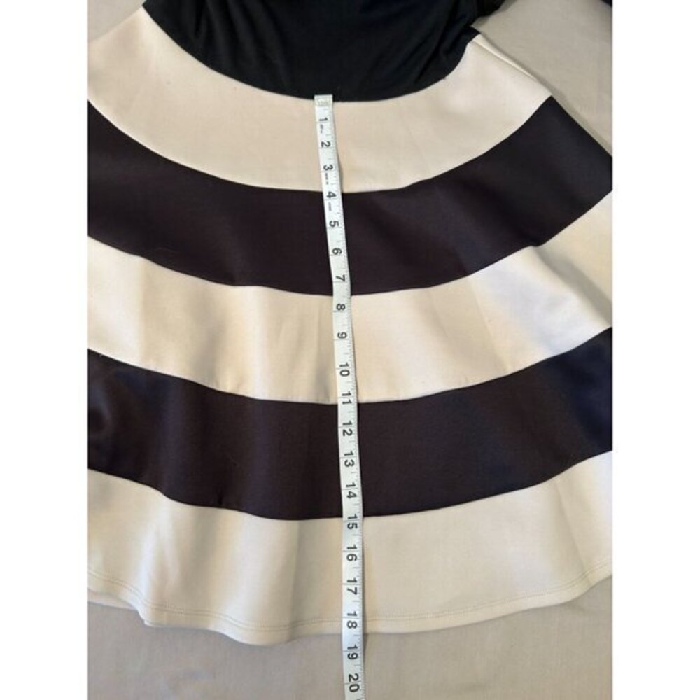 Women's City Triangles Black Long Sleeved White Strip Dress Size‎ Medium - Picture 9 of 13